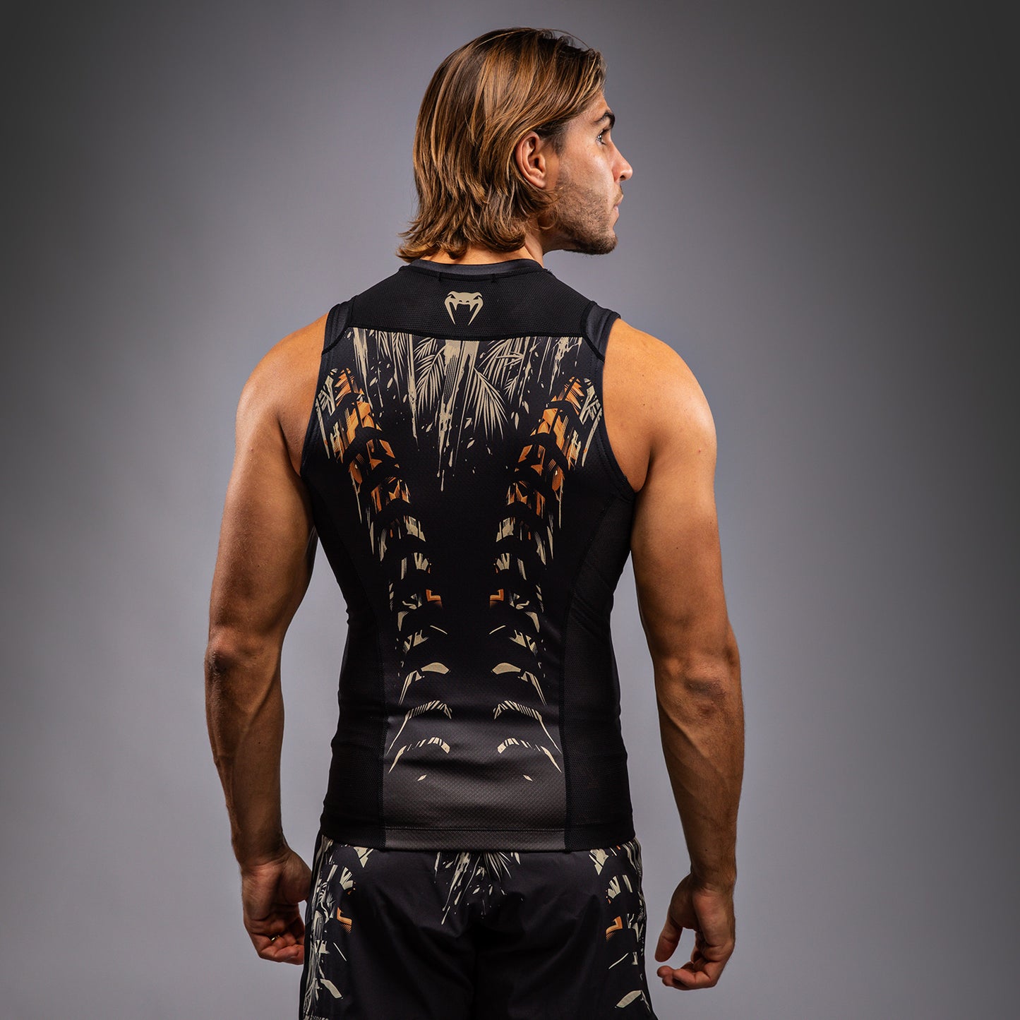 Venum Tiger Rashguard Senza Maniche - Nero/Arancione Neon