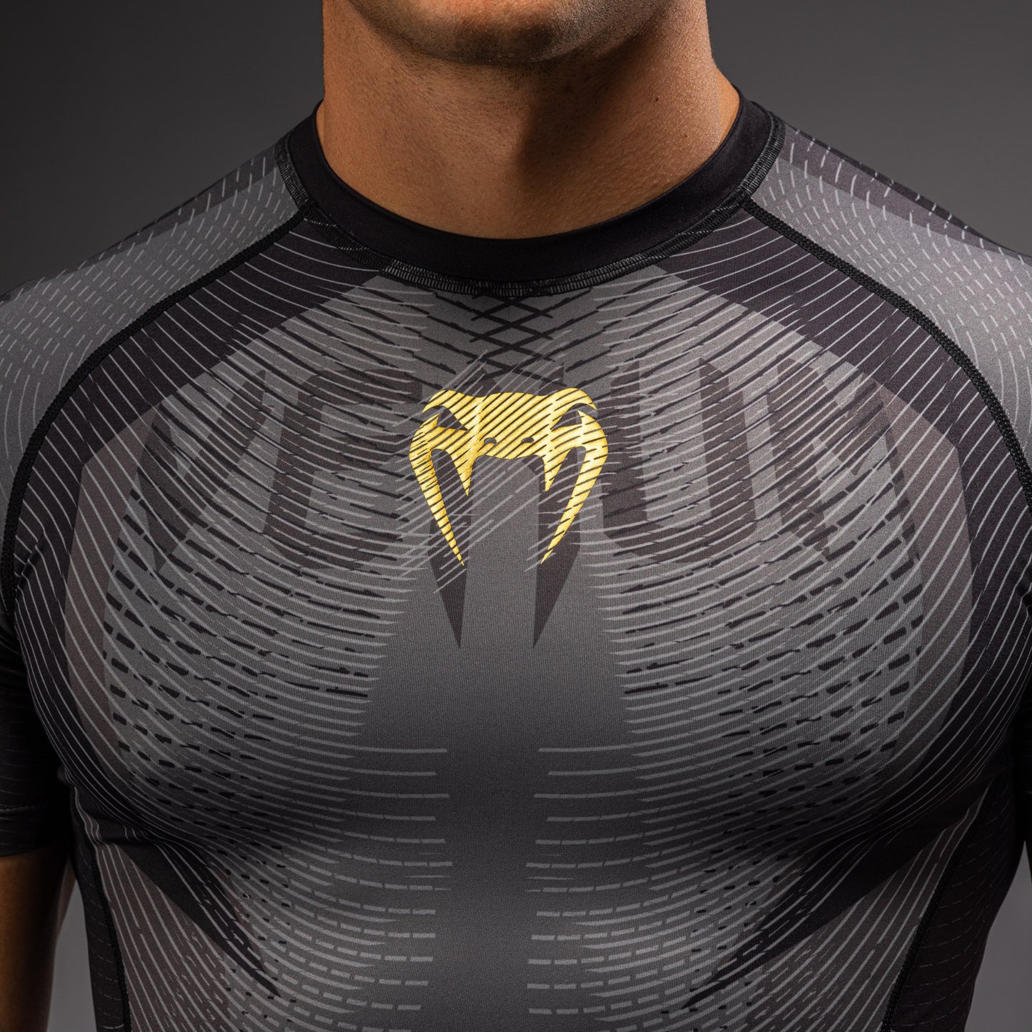 Venum Galactic 3.0 Rashguard a Maniche Corte - Nero/Oro