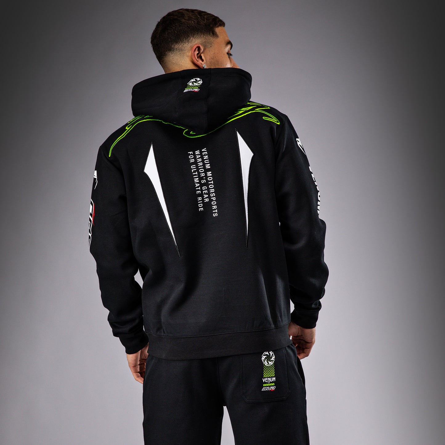 Venum x Bud Racing Felpa con cappuccio Uomo - Nero/Bianco/Verde lime