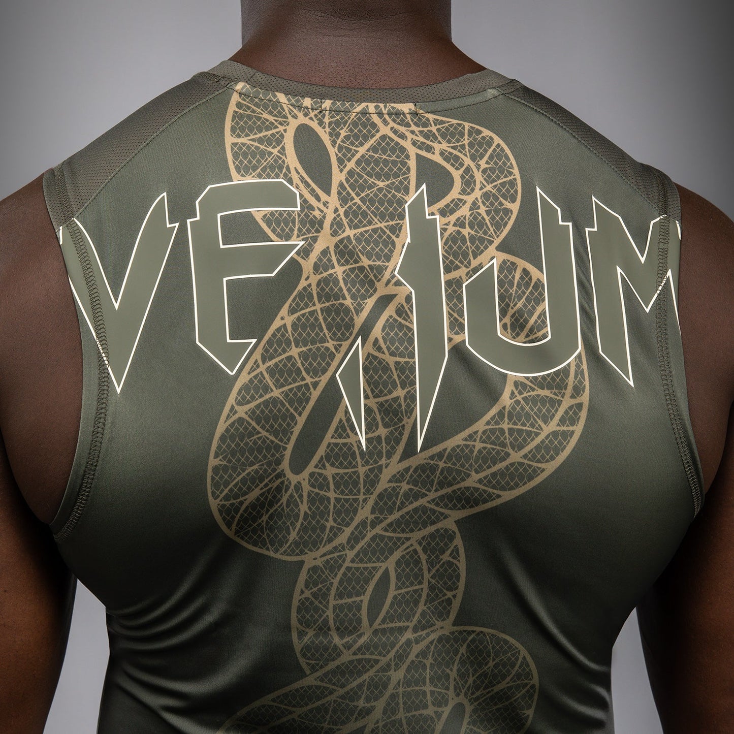 Venum Serpenti Rashguard Senza Maniche – Kaki/Bronzo/Avorio