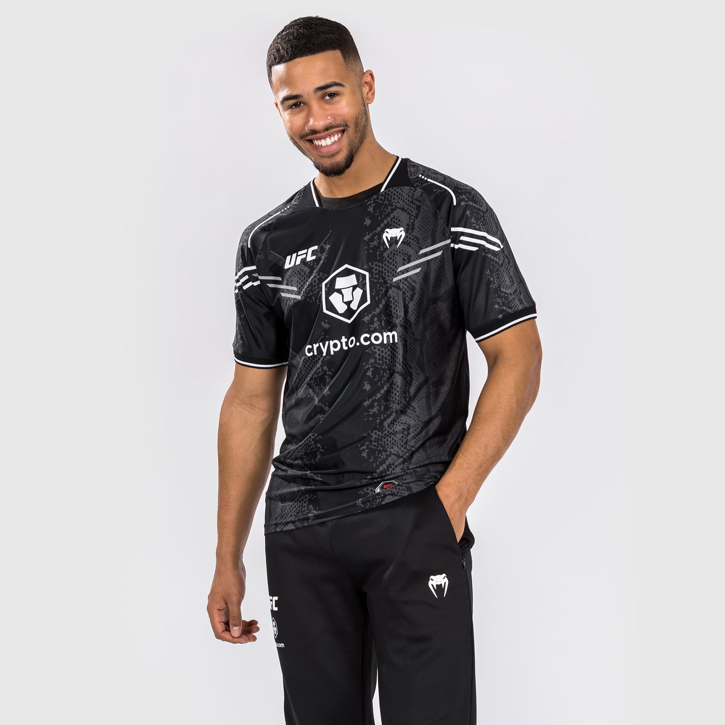 UFC Adrenaline by Venum Authentic Fight Night Maglia Dry Tech Personalizzata da Uomo - Nero