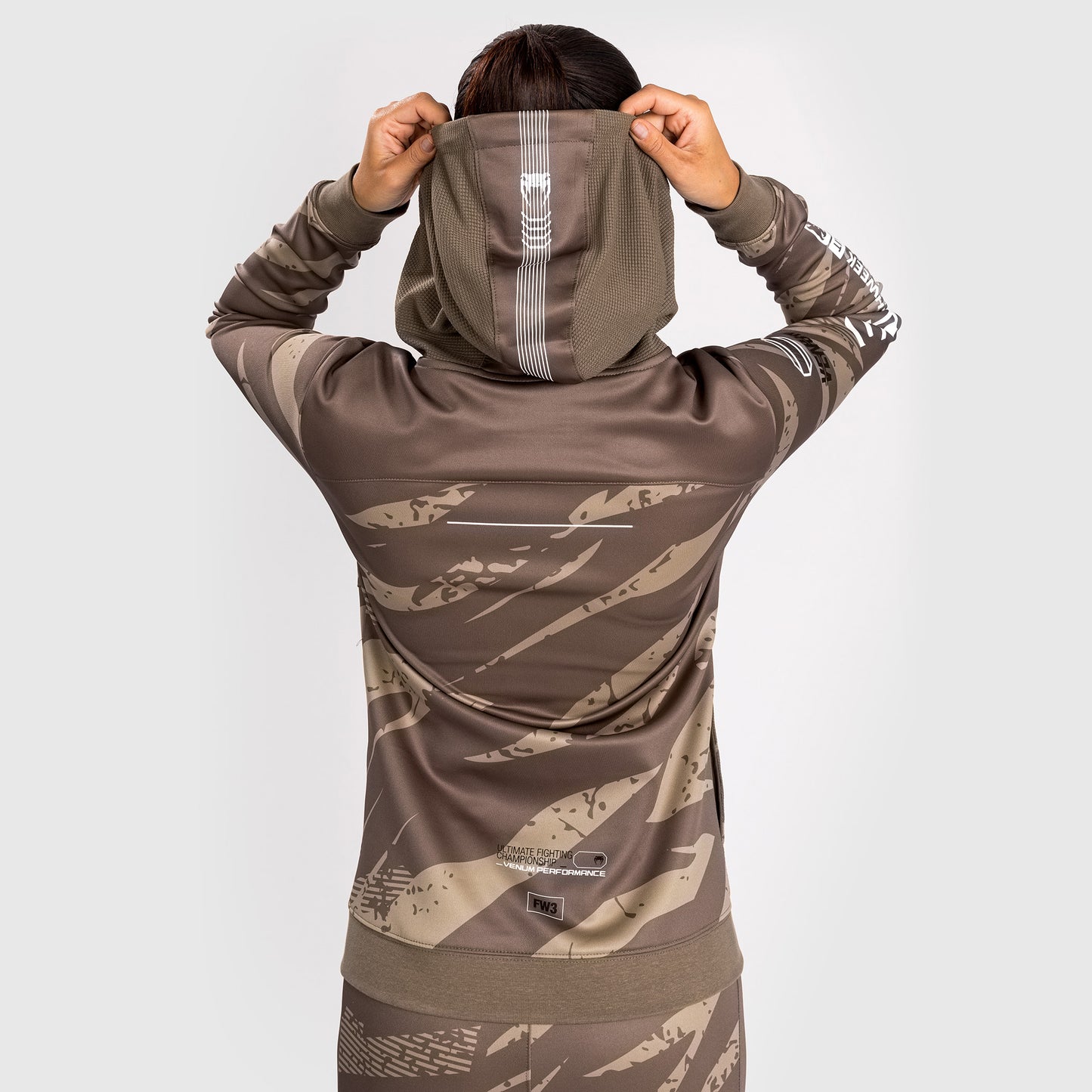 UFC Adrenaline by Venum Fight Week Felpa Con Cappuccio e zip da Donna - Desert Camo