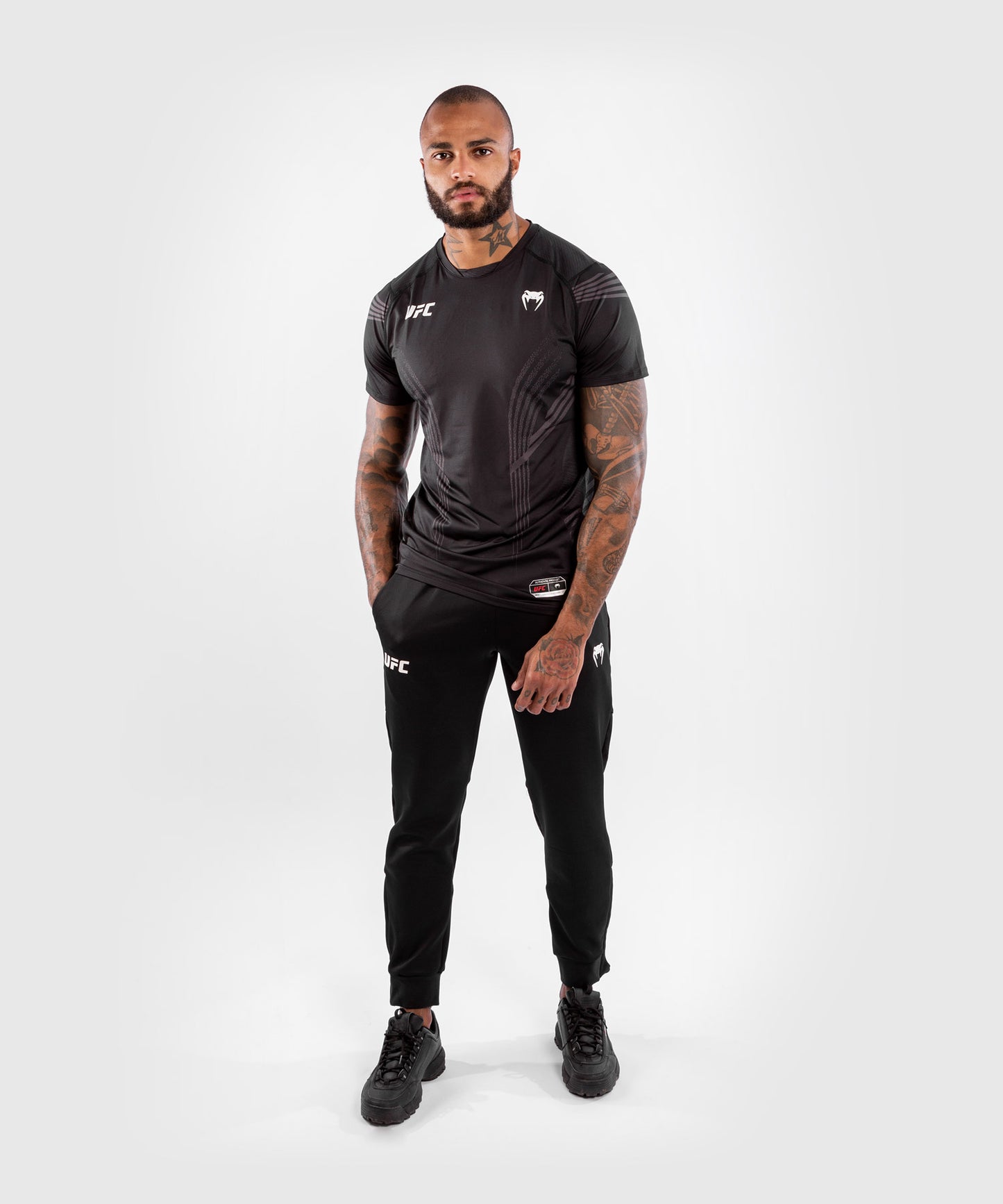 Maglia Tecnica Uomo Personalizzata UFC Venum Authentic Fight Night - Nero