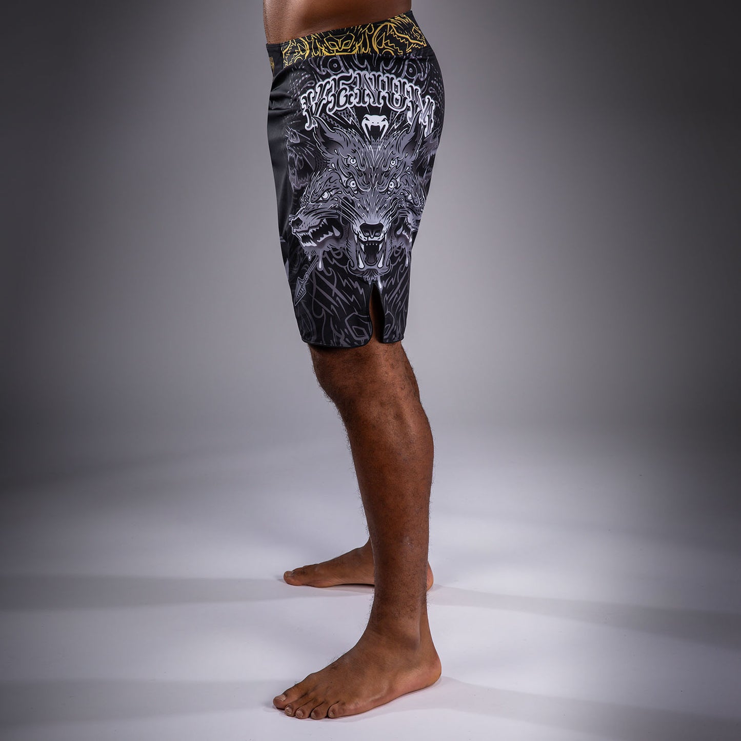 Venum Wolf Atak Pantaloncini da Combattimento – Nero/Grigio