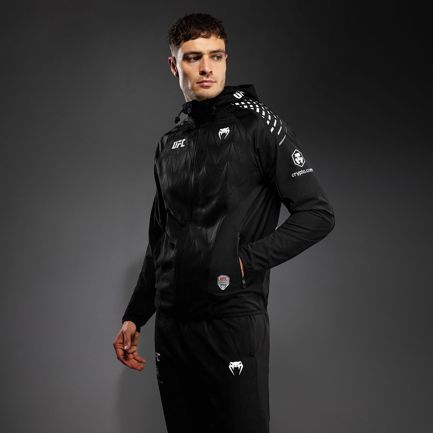 UFC Zenith by Venum Authentic Fight Night Felpa Walkout Uomo Personalizzato - Nero