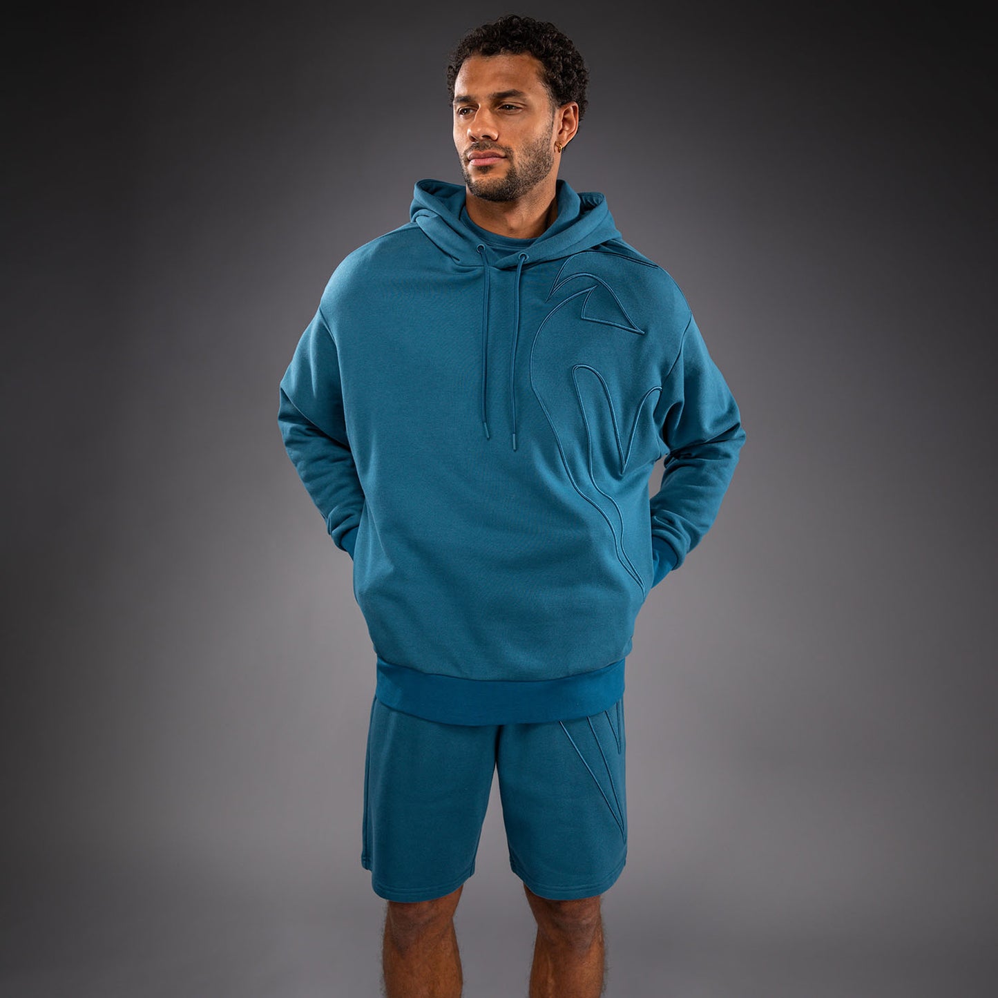 Venum Giant 3D Felpa con Cappuccio - Blu Oceano