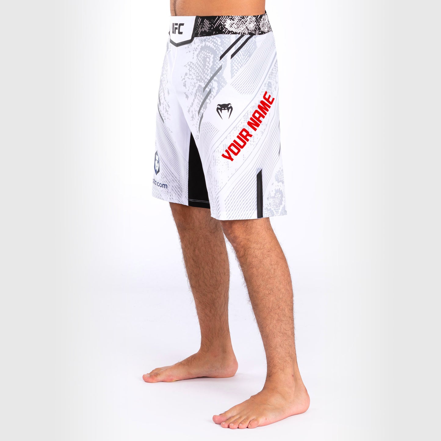 Pantaloncini da combattimento UFC Adrenaline by Venum personalizzati Authentic Fight Night - Uomo - Taglio lungo - Bianco