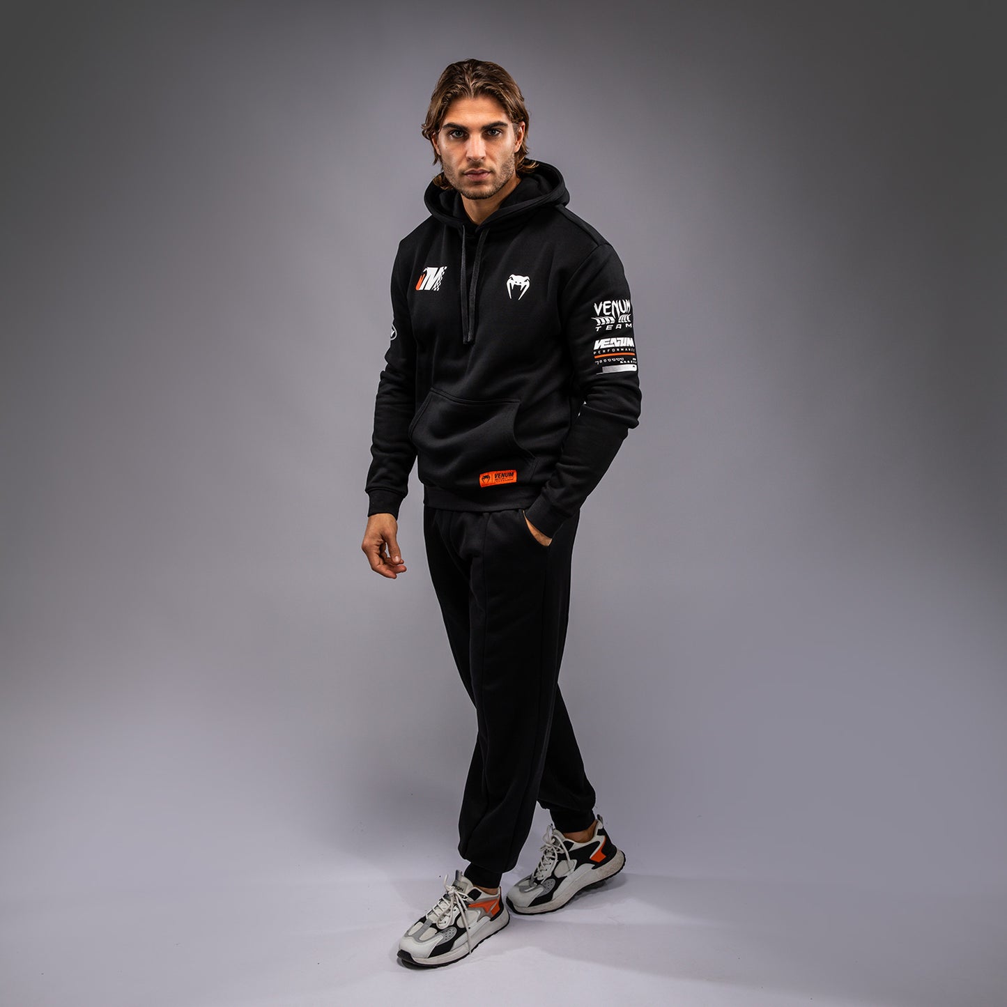 Venum Motorsport Felpa con Cappuccio - Nero Profondo