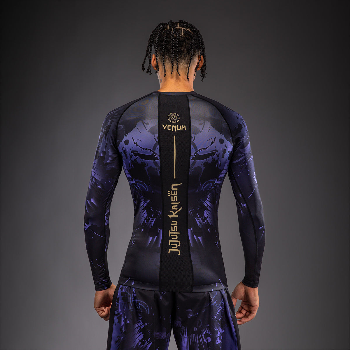 Jujutsu Kaisen x Venum Gojo Rashguard a Maniche Lunghe – Viola