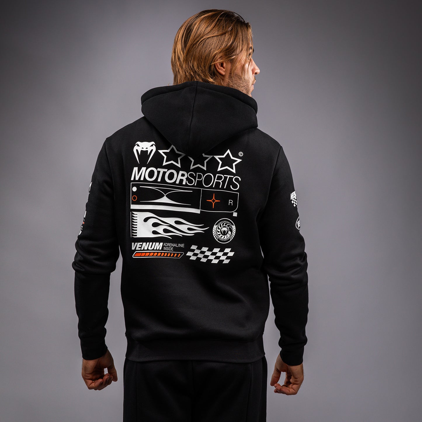 Venum Motorsport Felpa con Cappuccio - Nero Profondo