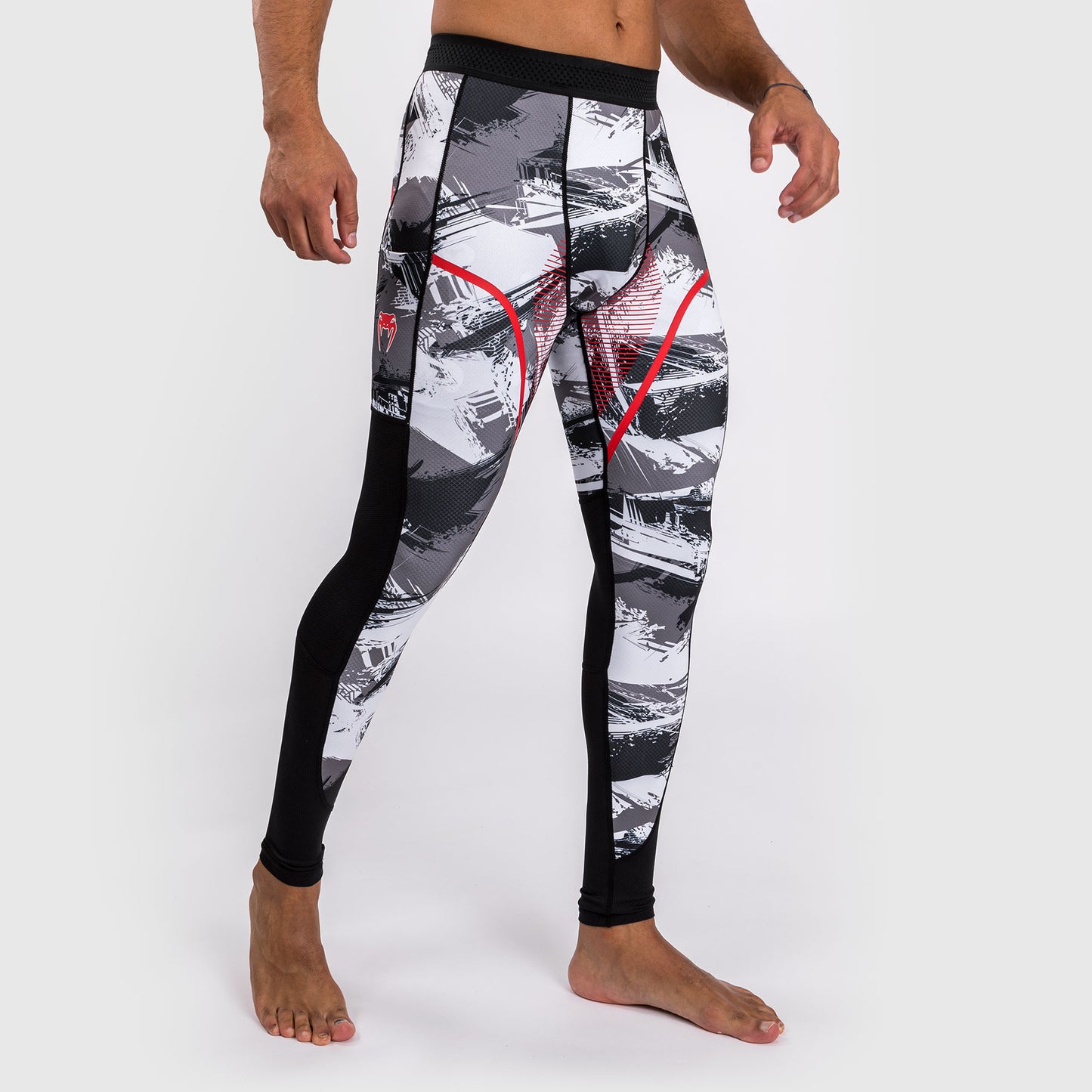 Venum Electron 3.0 Pantalone a compressione - Grigio/rosso