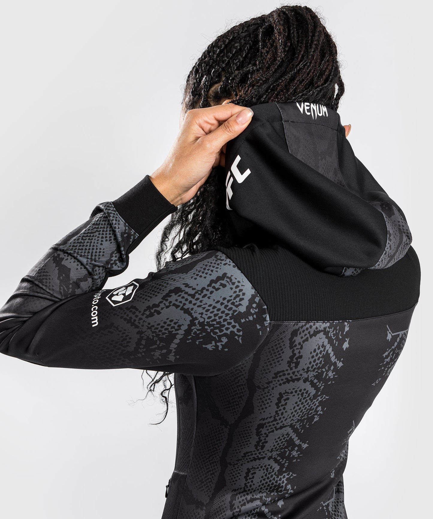 UFC Adrenaline by Venum Authentic Fight Night Felpa con cappuccio Walkout da Donna - Nero