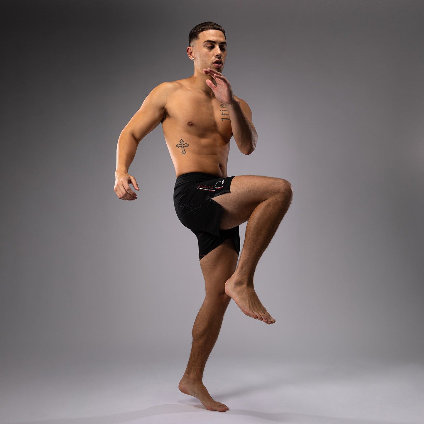 Venum Tactical XT Pantaloncini da combattimento - Nero/Rosso fuoco