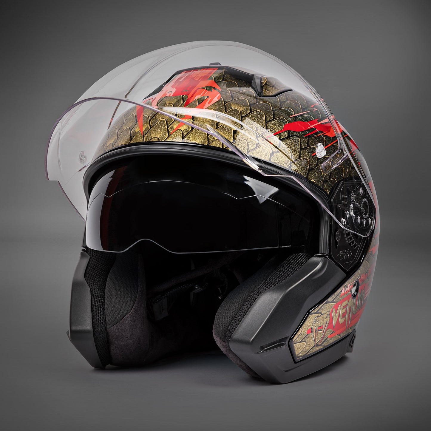Venum x Shark Casco moto SKWAL i3 JET - Rosso/Oro