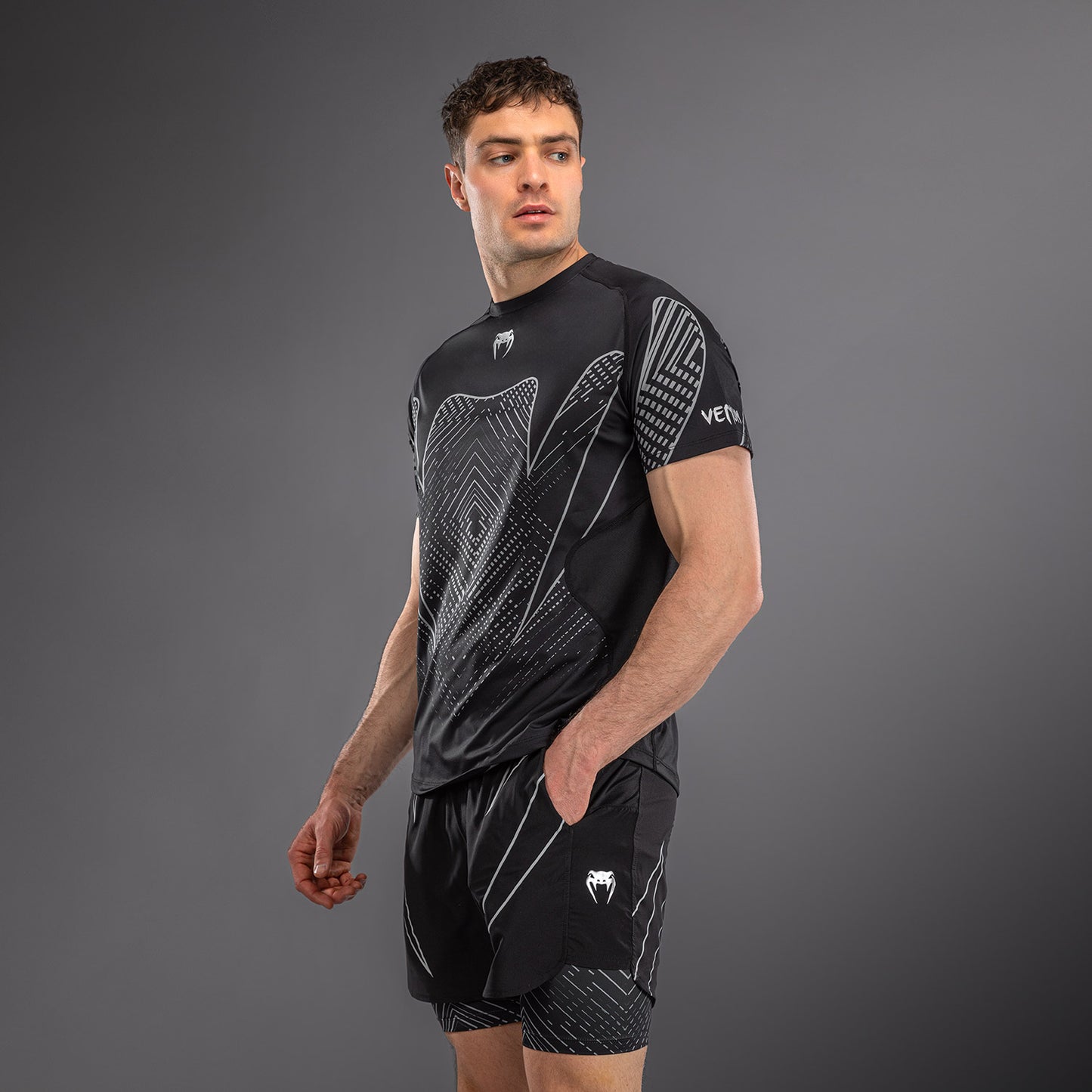 Venum Midnight Fury Maglietta Dry Tech – Nero/Grigio/Argento