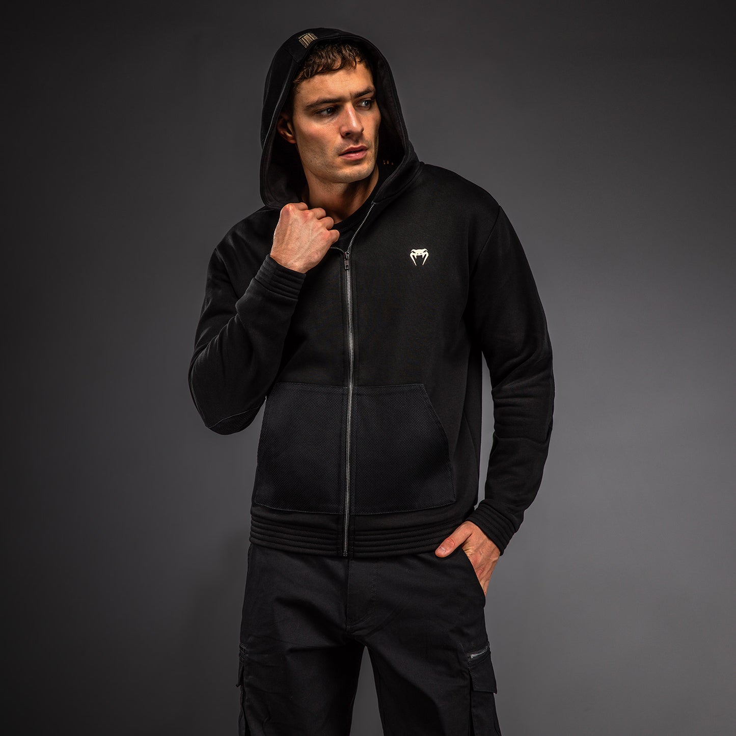 Venum Urban Gi Felpa con Cappuccio con Cerniera Intera – Nero