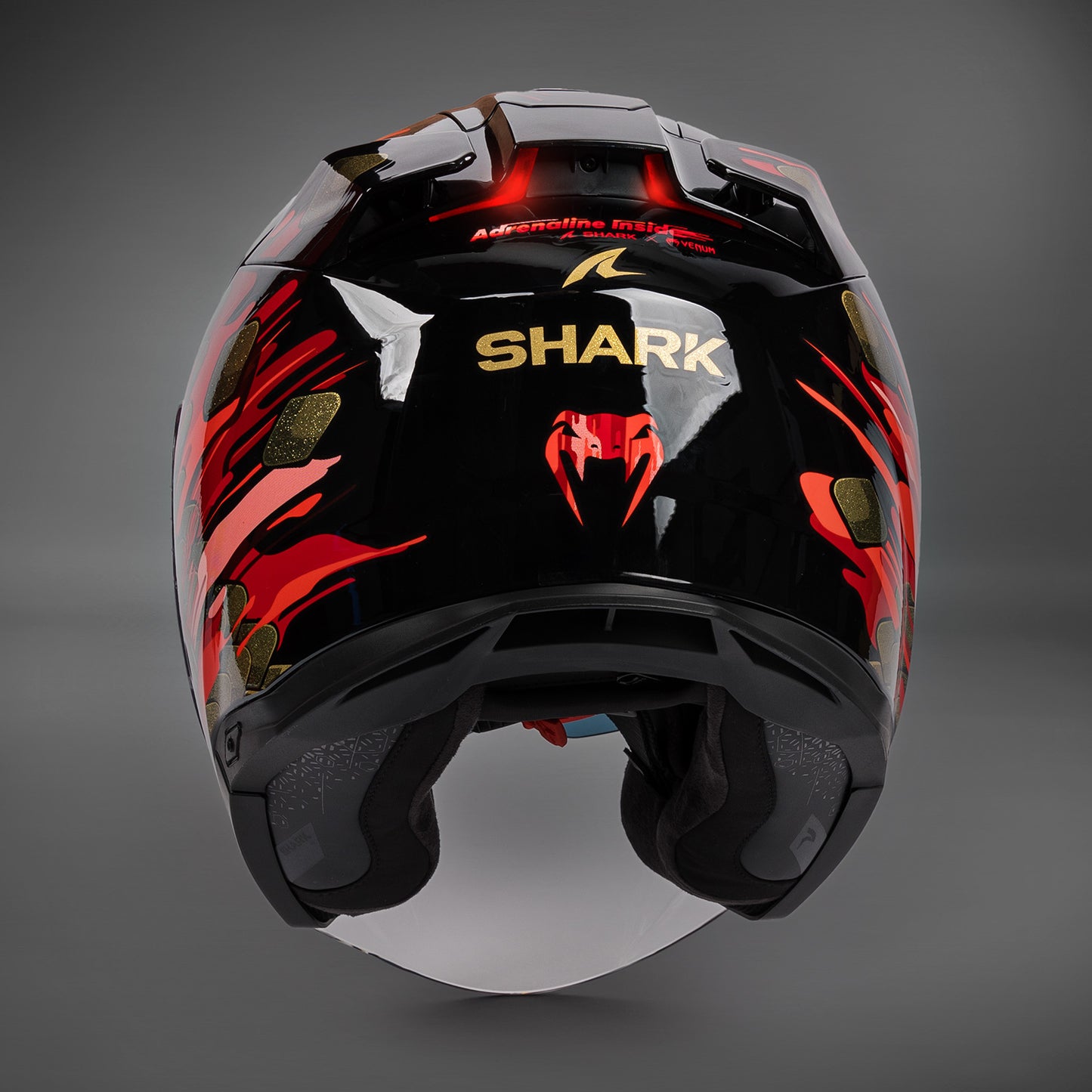 Venum x Shark Casco moto SKWAL i3 JET - Rosso/Oro