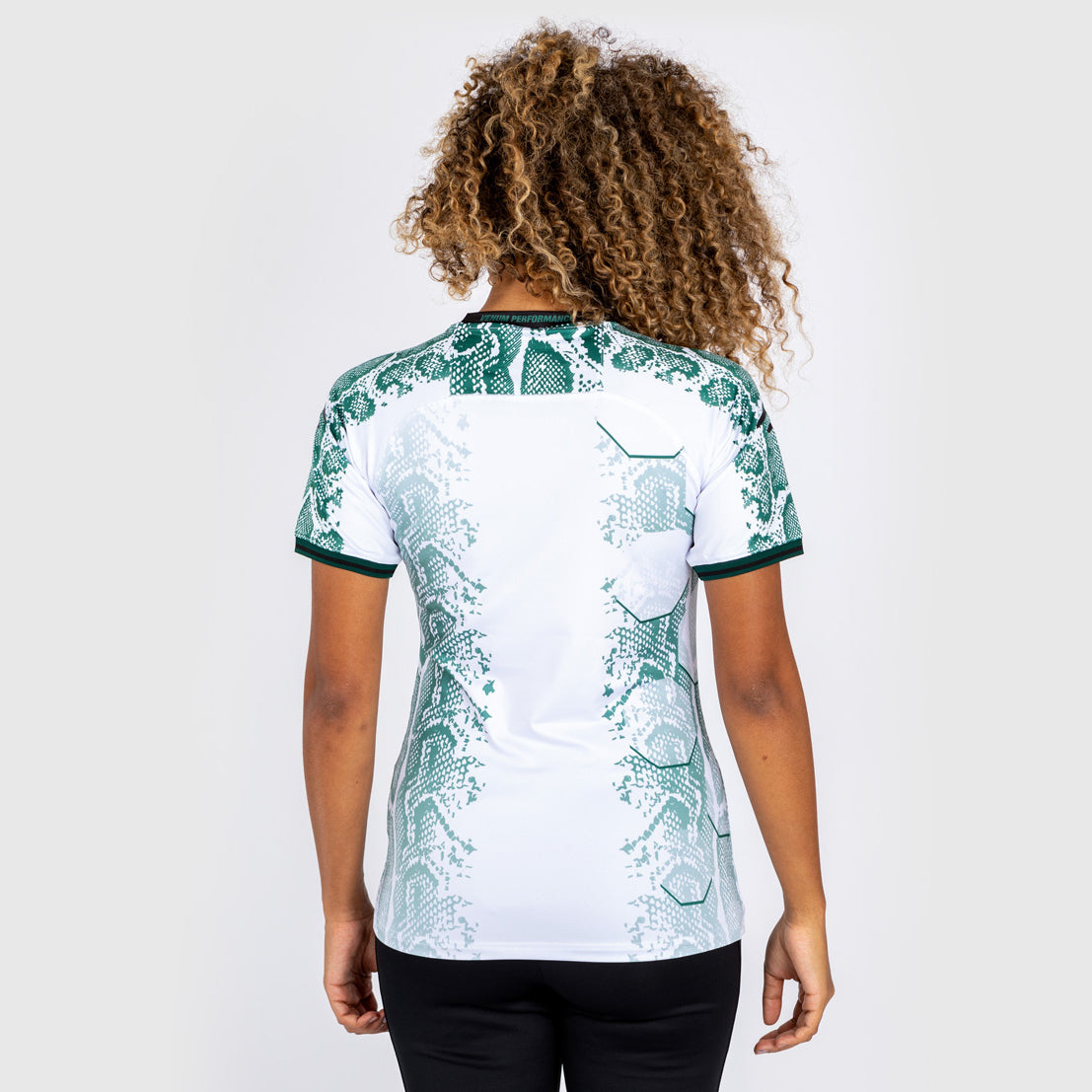 UFC Adrenaline by Venum Personalized Authentic Fight Night Maglia Walkout donna - Emerald Edition - bianco/verde