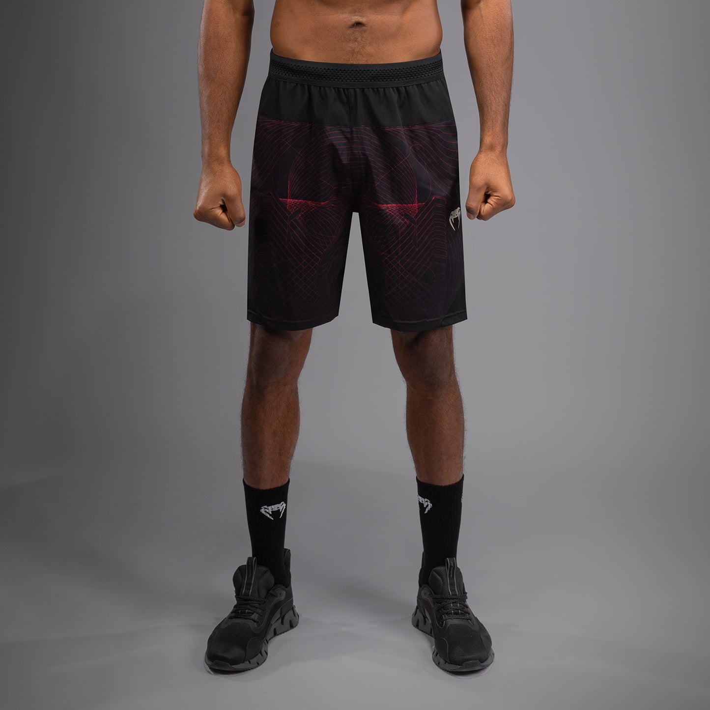 Venum G-Fit Air Pantaloni da Allenamento Uomo - Nero Profondo/Rosso Fuoco