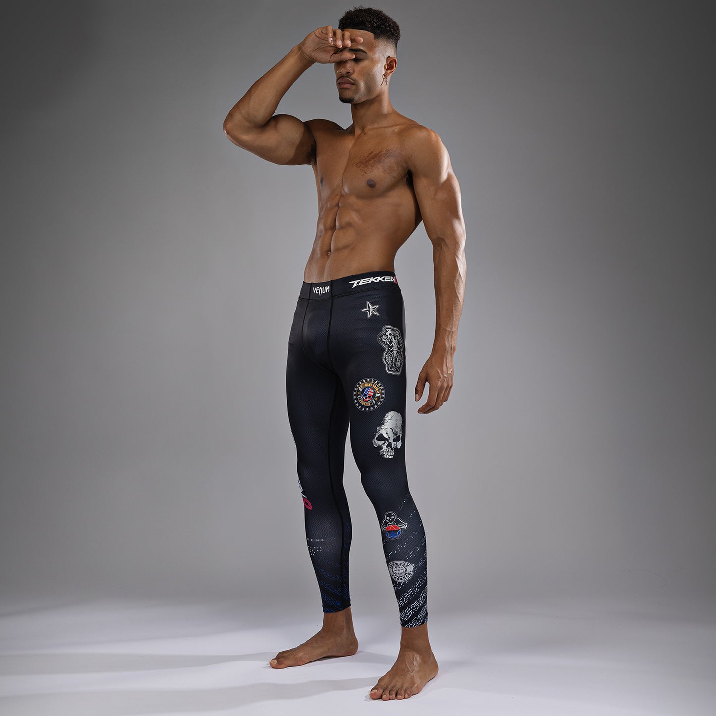 Venum x TEKKEN 8 - Paul Phoenix Pantaloni a compressione - Nero/Blu