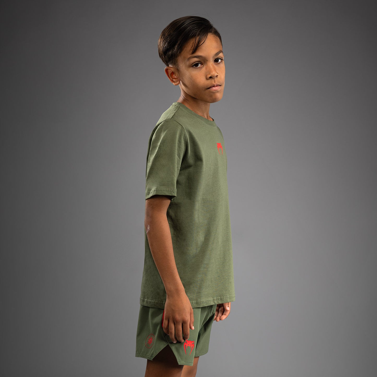 Venum Contender T-shirt per Bambini - Verde Militare/Arancione