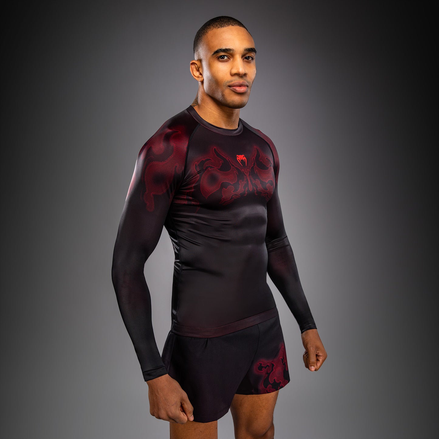 Venum Spectre Rashguard a Maniche Lunghe – Nero/Rosso