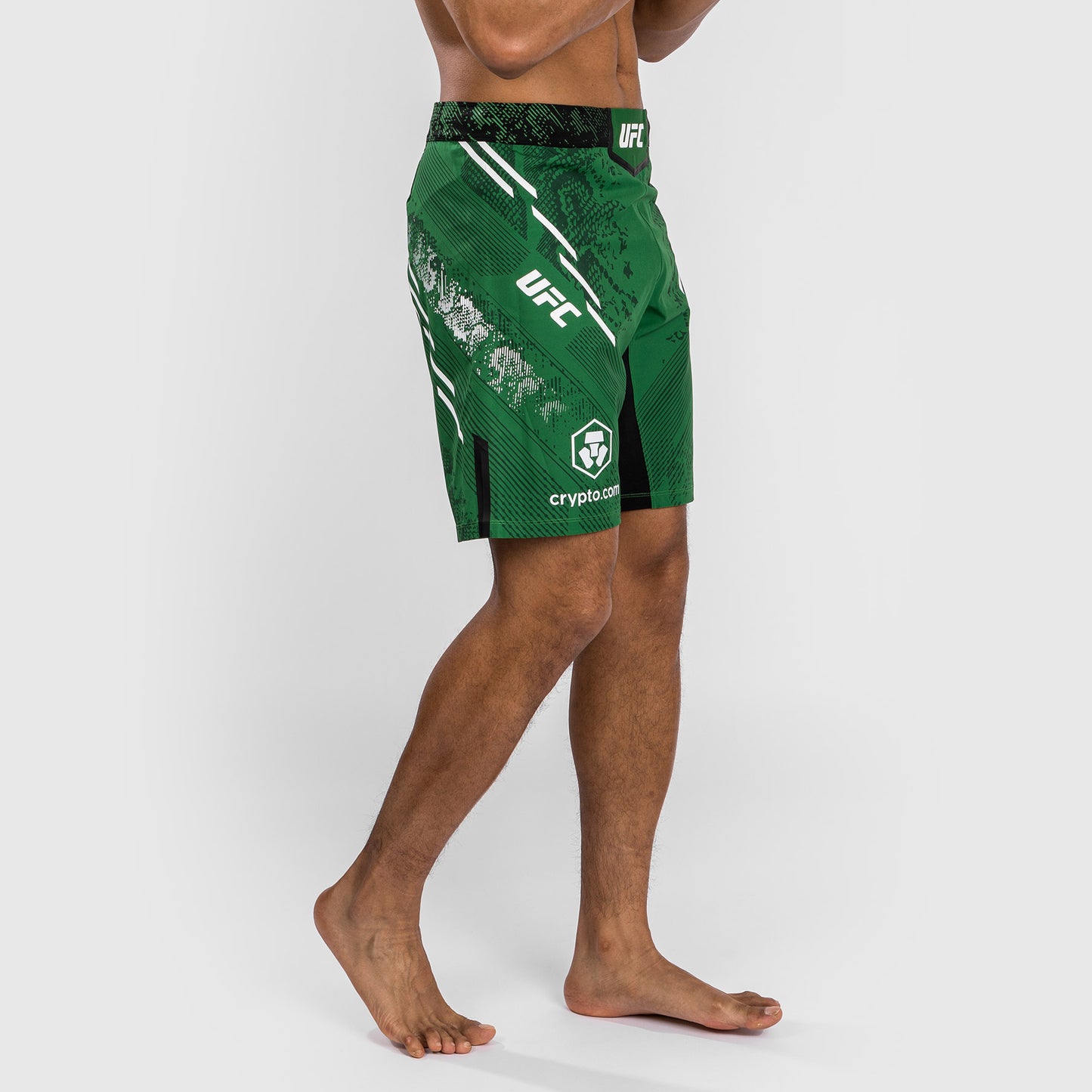 Pantaloncini da combattimento UFC Adrenaline by Venum personalizzati Authentic Fight Night da uomo - vestibilità lunga - giallo