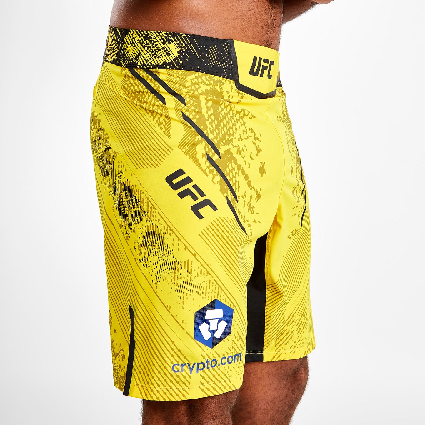 Pantaloncini da combattimento UFC Adrenaline by Venum personalizzati Authentic Fight Night Uomo - Long Fit - Giallo