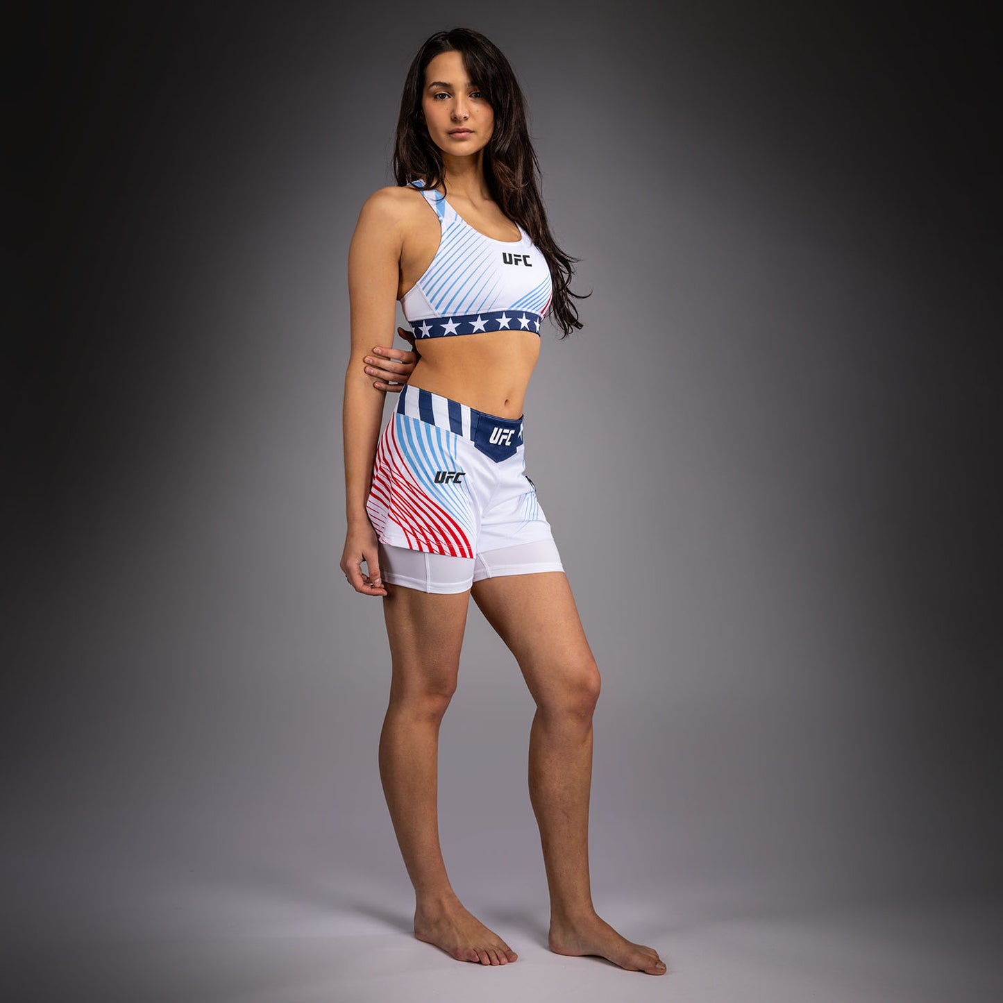 Official UFC Freedom 250 by Venum Authentic Fight Night Pantaloncini da combattimento da donna - Bianco