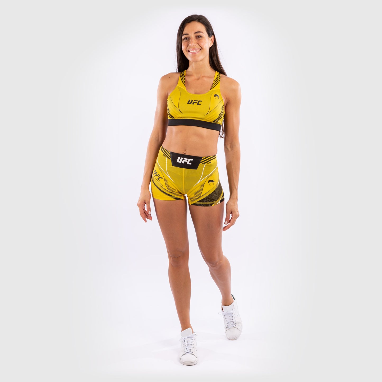 Pantaloncini da Vale Tudo Donna UFC Venum Authentic Fight Night - Vestibilità Corta - Giallo