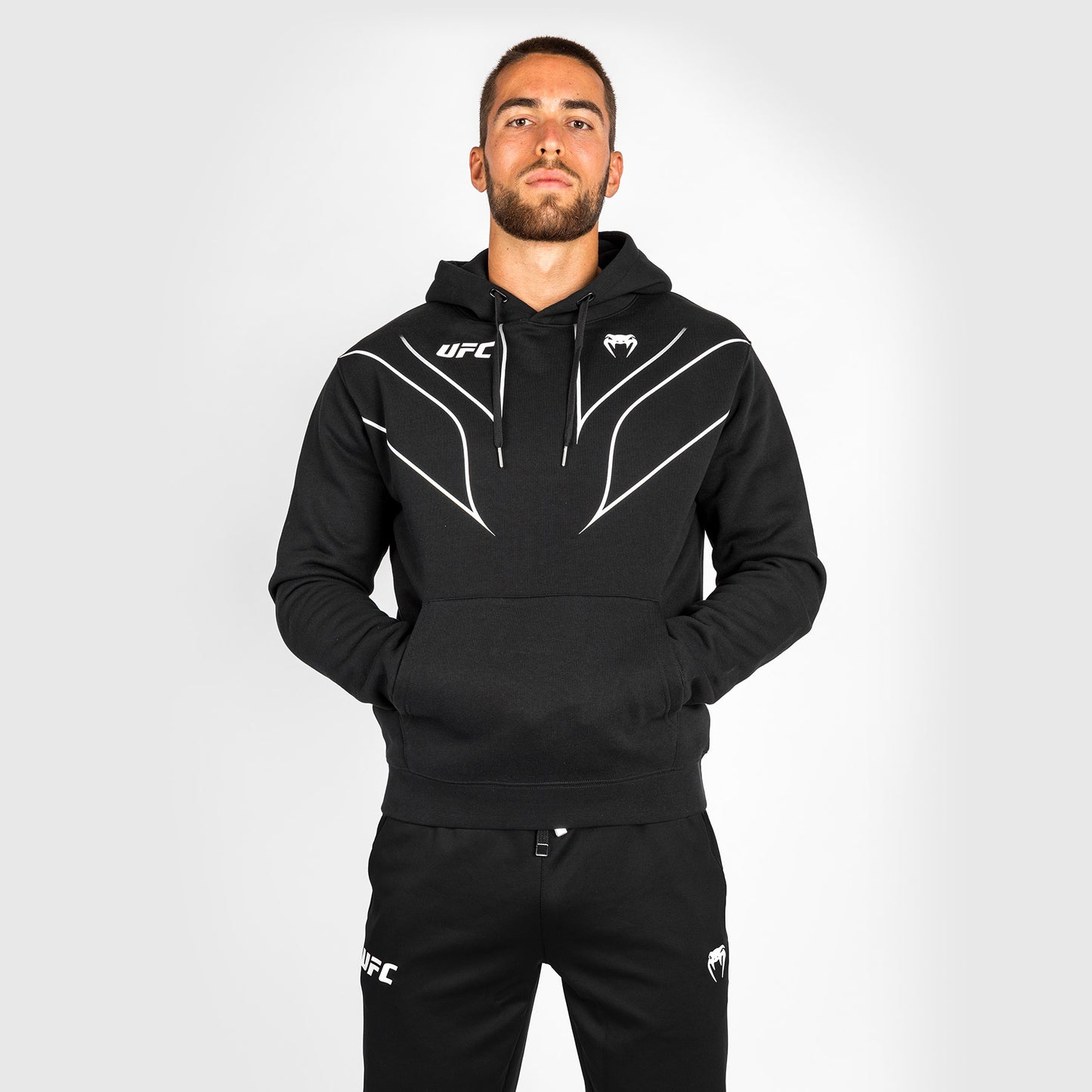 Felpa con cappuccio e zip intera da uomo UFC Venum Replica 2.0 - Nera