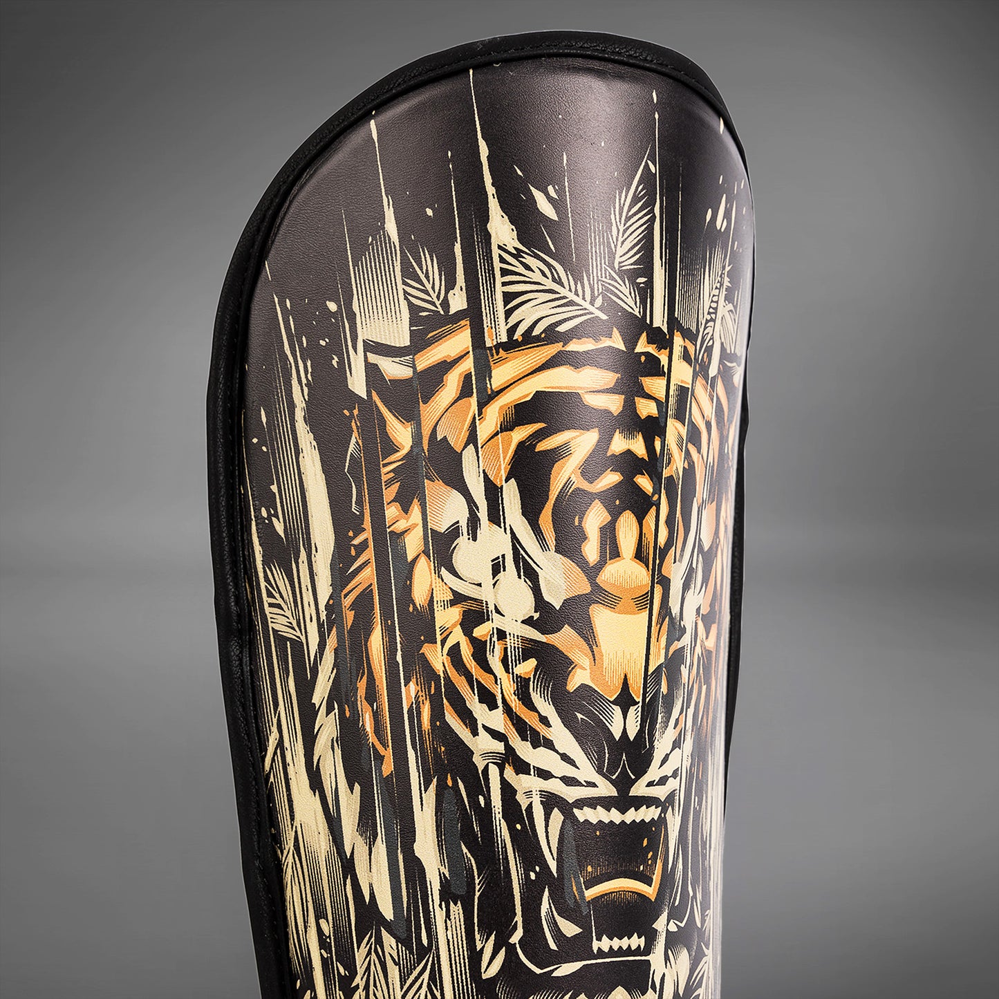 Venum Tiger Parastinchi Bambini - Nero/Arancione Neon