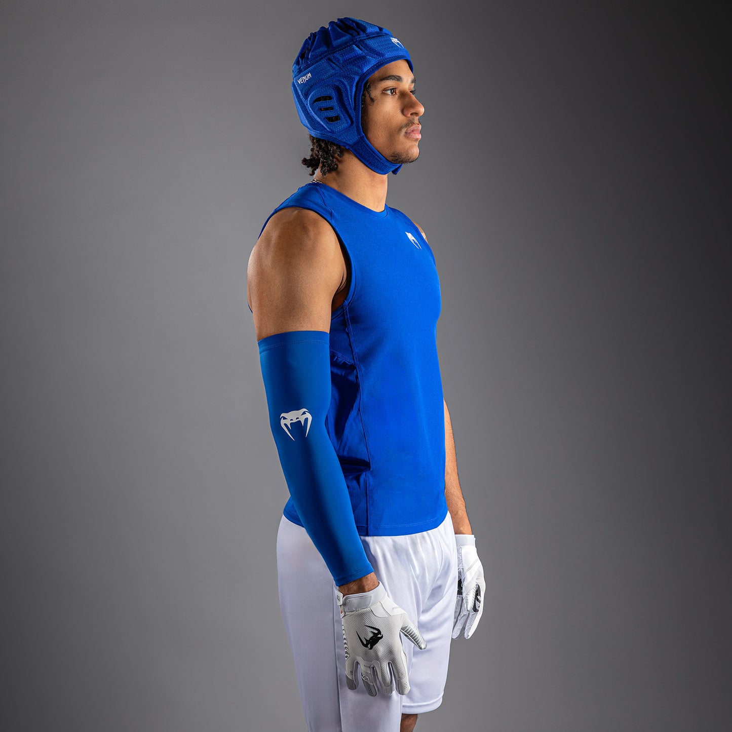 Venum Elite Football Maglietta a Compressione Senza Maniche - Blu Reale