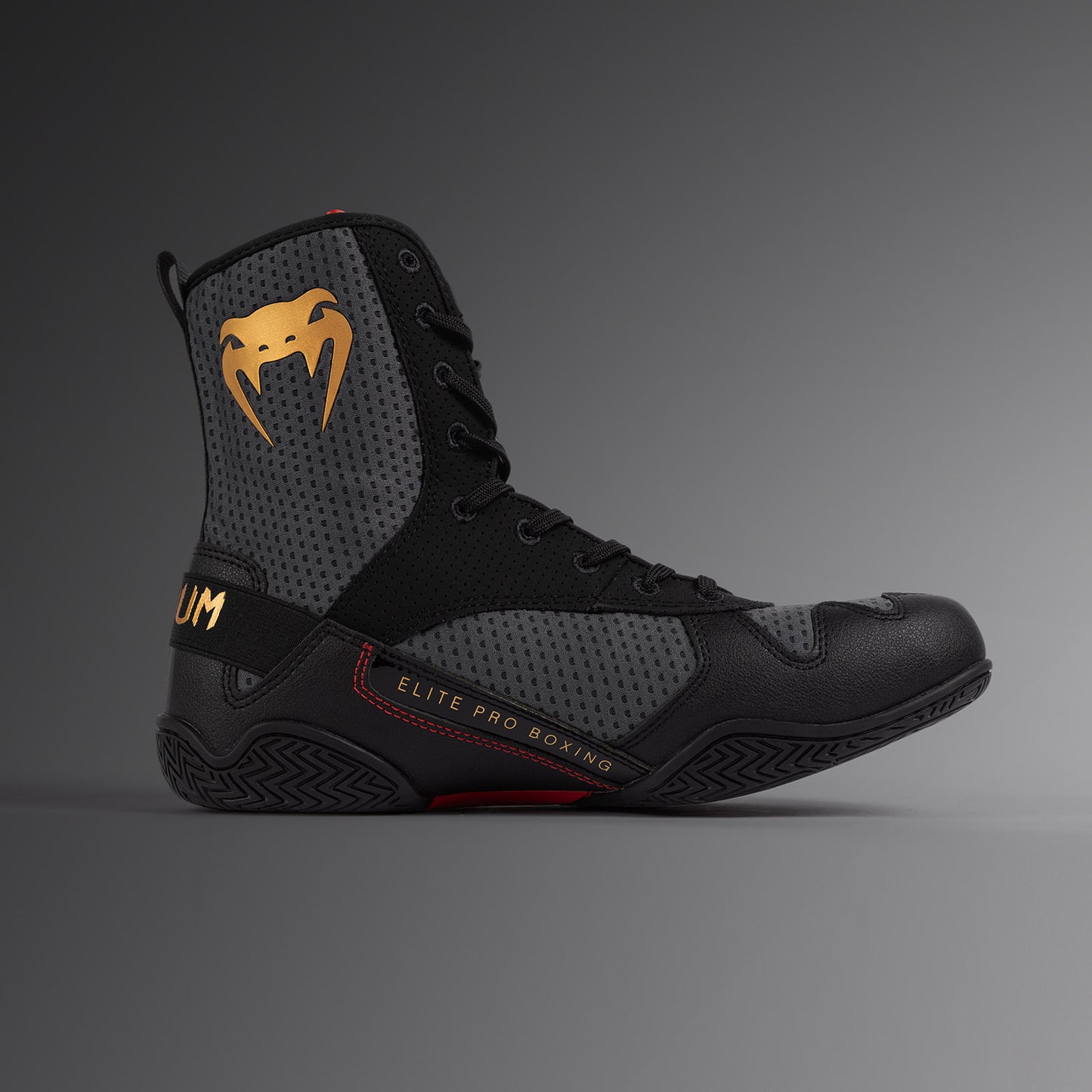 Venum Elite Scarpe da Boxe - Grigio Tempesta/Oro
