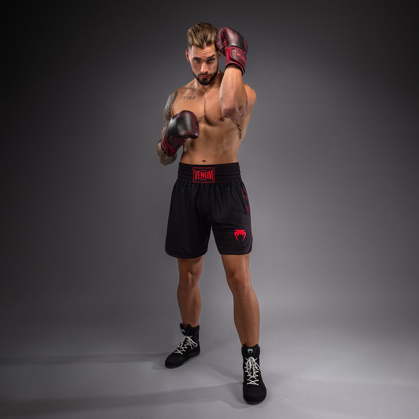 Venum Spectre Pantaloncini da Boxe – Nero/Rosso