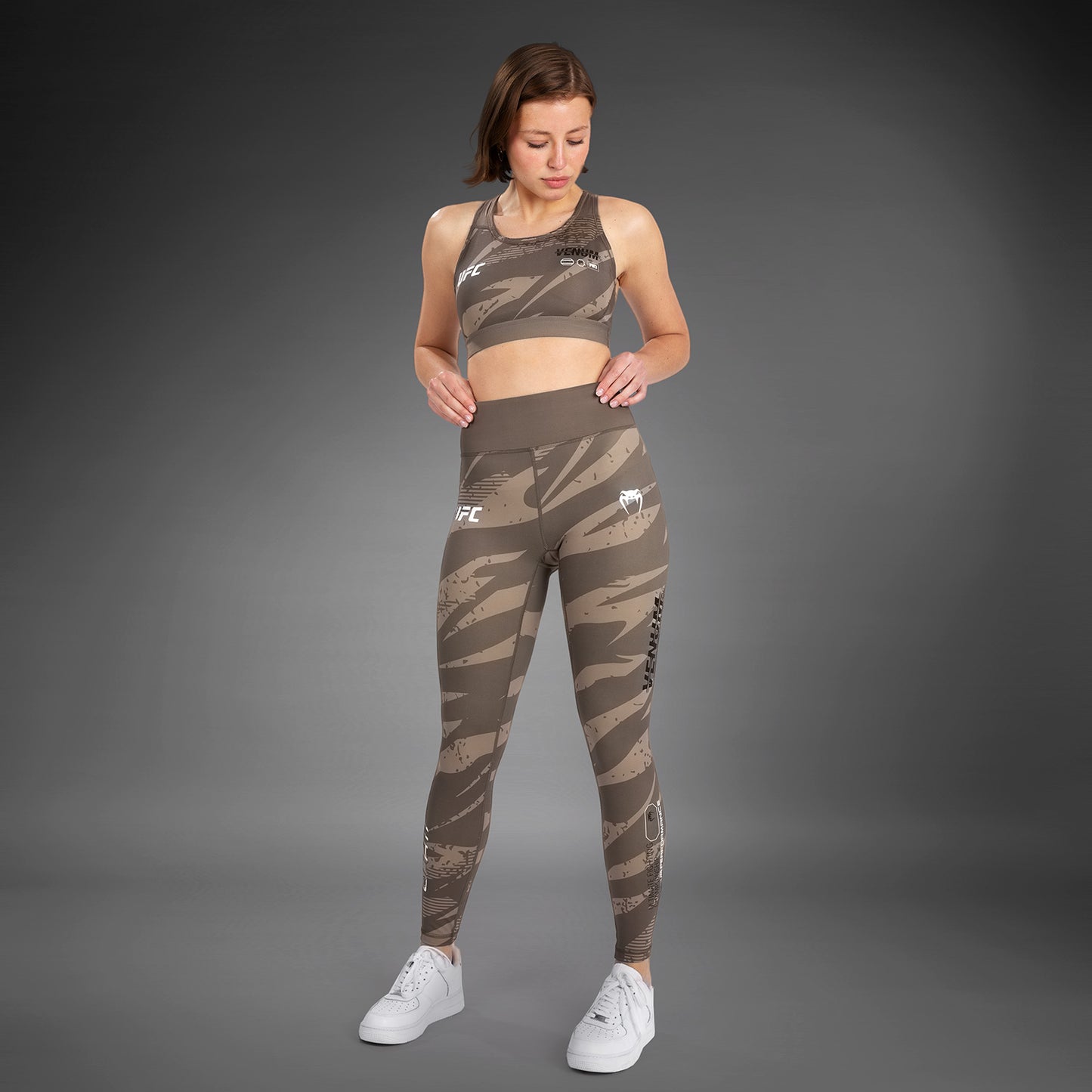 UFC Adrenaline by Venum Fight Week performance Leggings  - Desert Camo