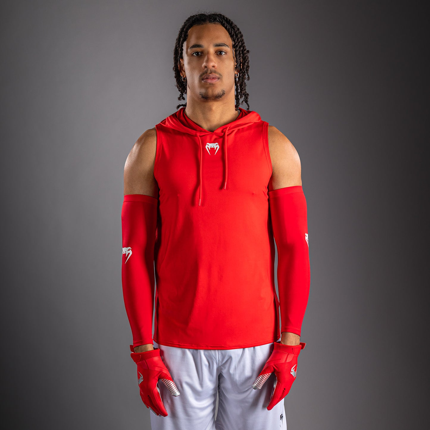 Venum Elite Felpa con Cappuccio Senza Maniche Dry Tech - Rosso