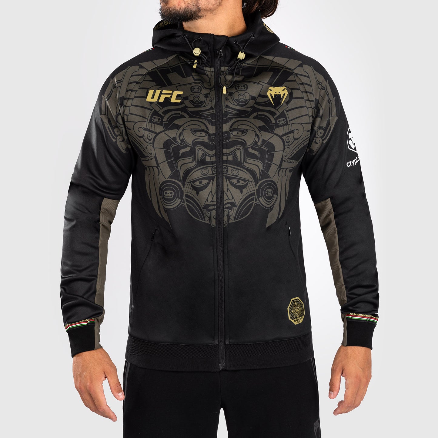 Noche UFC by Venum Authentic Fight Night Felpa con cappuccio da uomo - nera