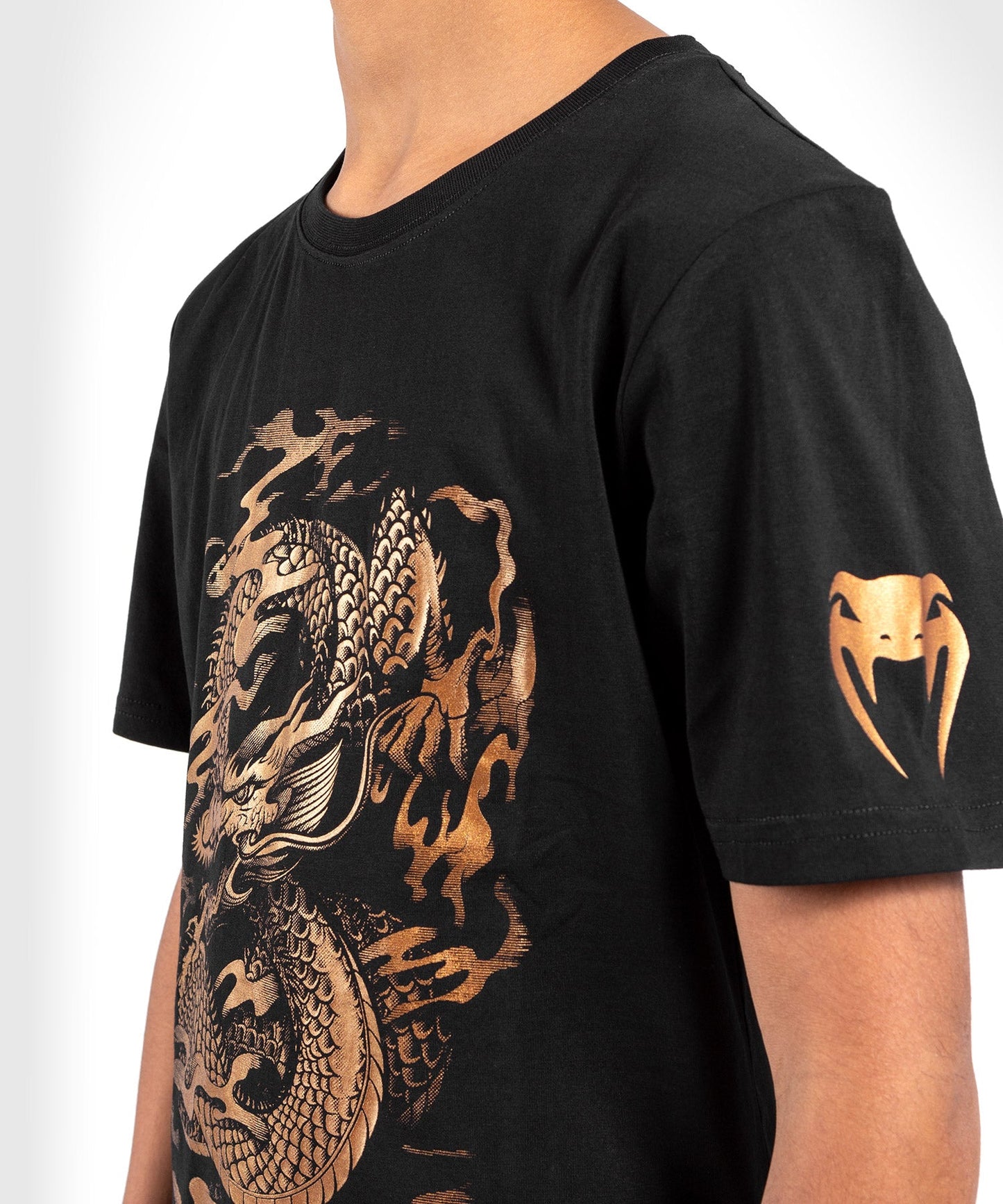 T-shirt Venum Dragon's Flight bambino - Nera/Bronzo