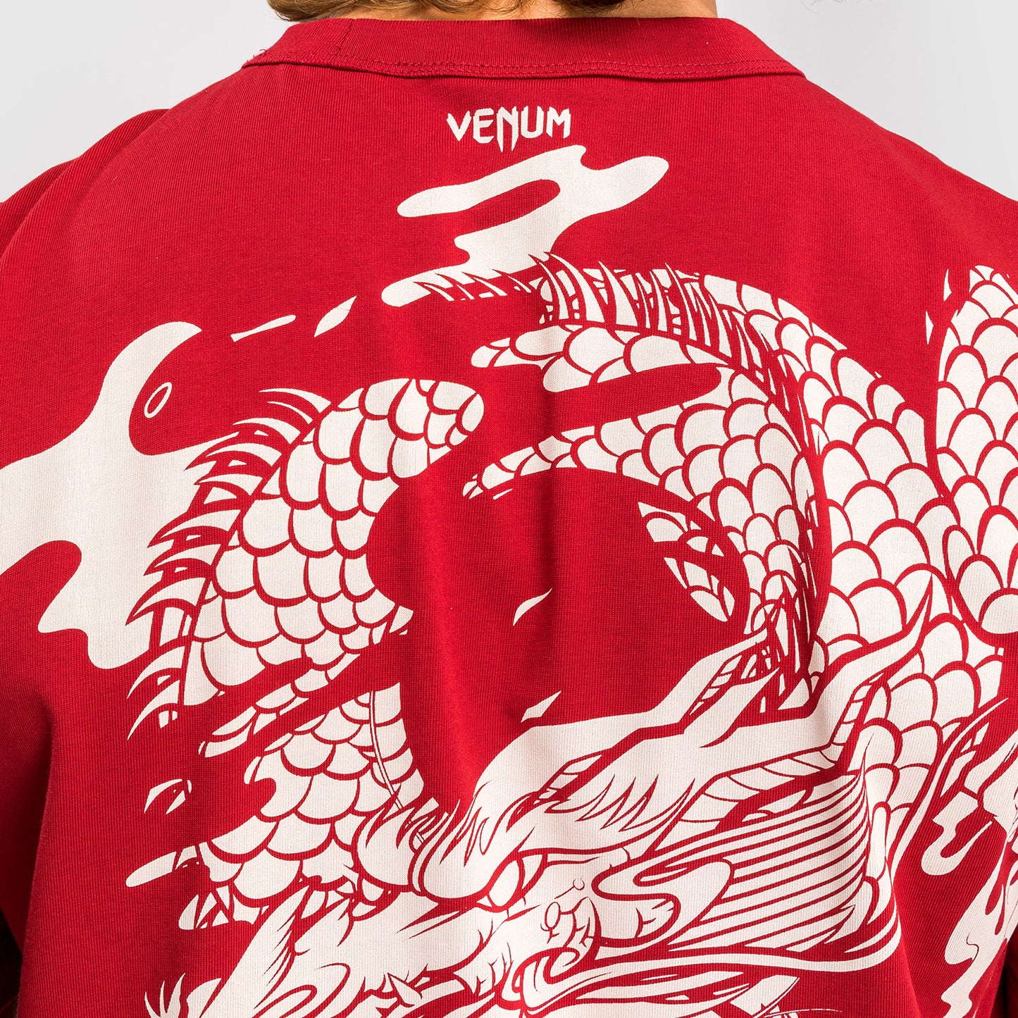 Venum Dragon’s Flight Maglietta da uomo - Rosso Ciliegia/Bianco Crema