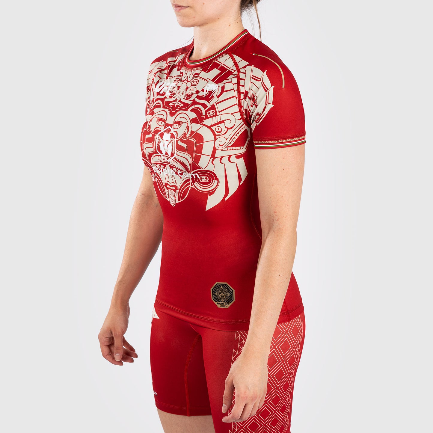 Noche UFC by Venum Authentic Fight Night Rashguard a maniche corte da donna - Rosso