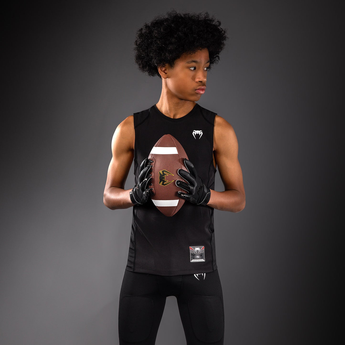 Venum Elite Football Maglietta a Compressione Senza Maniche Da Calcio per Bambini - Nero