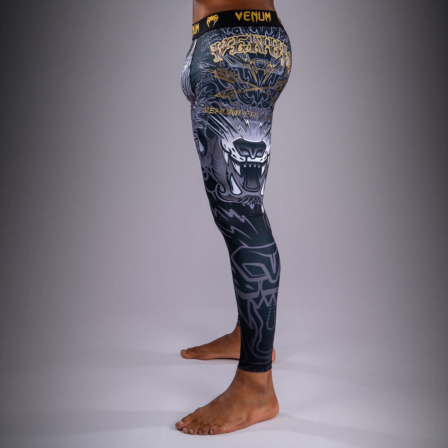 Venum Wolf Atak Spats – Nero/Grigio