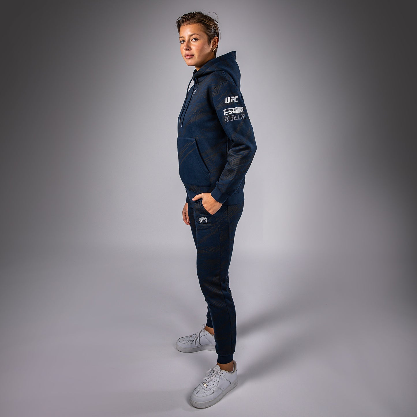 UFC Fusion by Venum Fight Week Felpa con Cappuccio per Donna - Blu oceanico