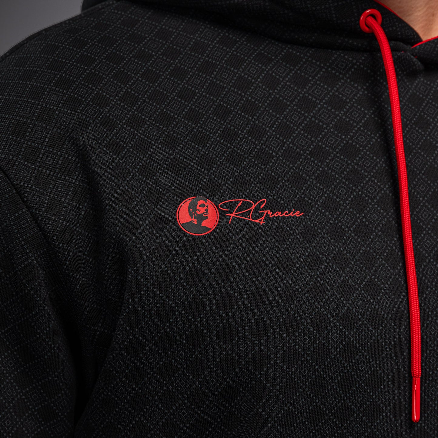 Venum x Roger Gracie Signature Felpa con Cappuccio - Nero/Rosso