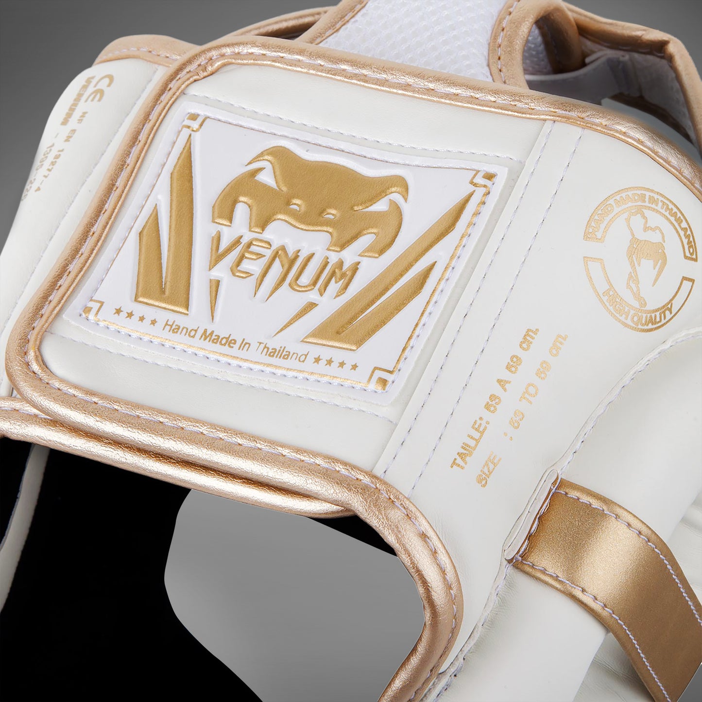 Casco Venum Elite - Bianco/Oro