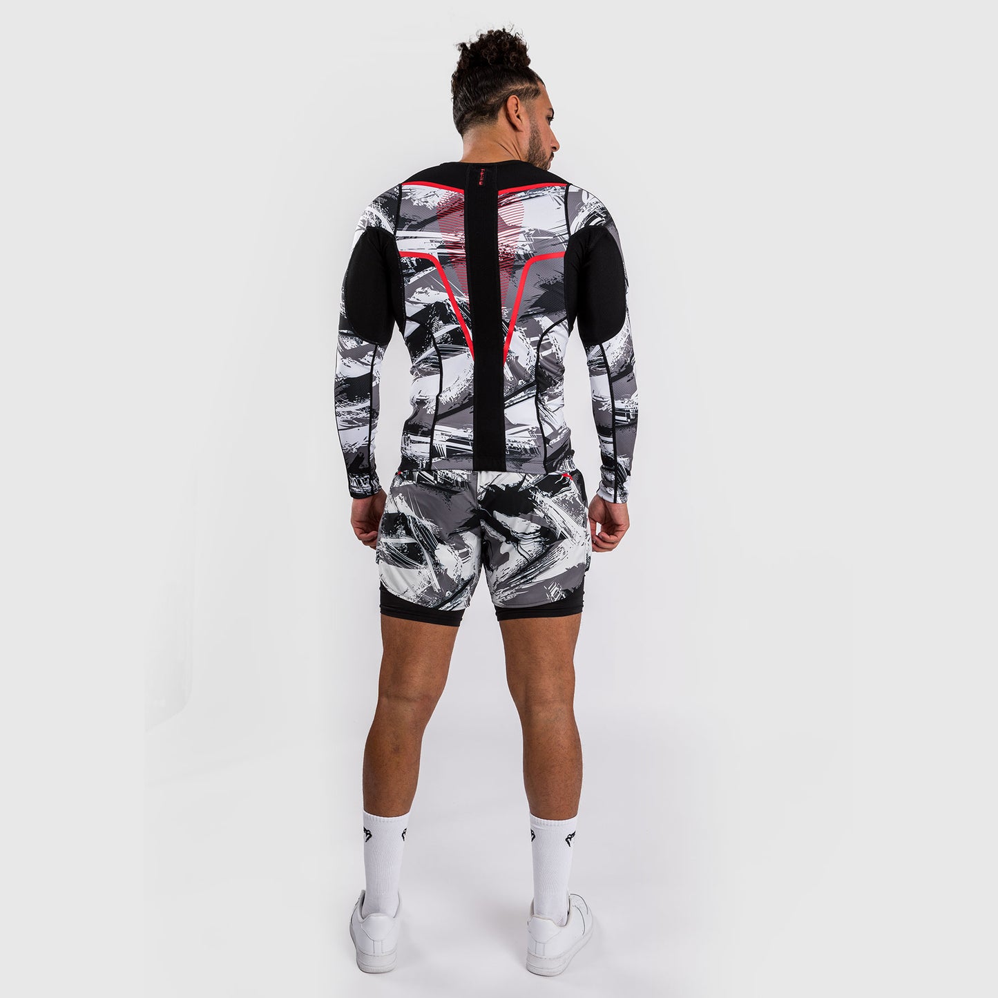 Venum Electron 3.0 Rashguard a manica lunga - Grigio/Rosso