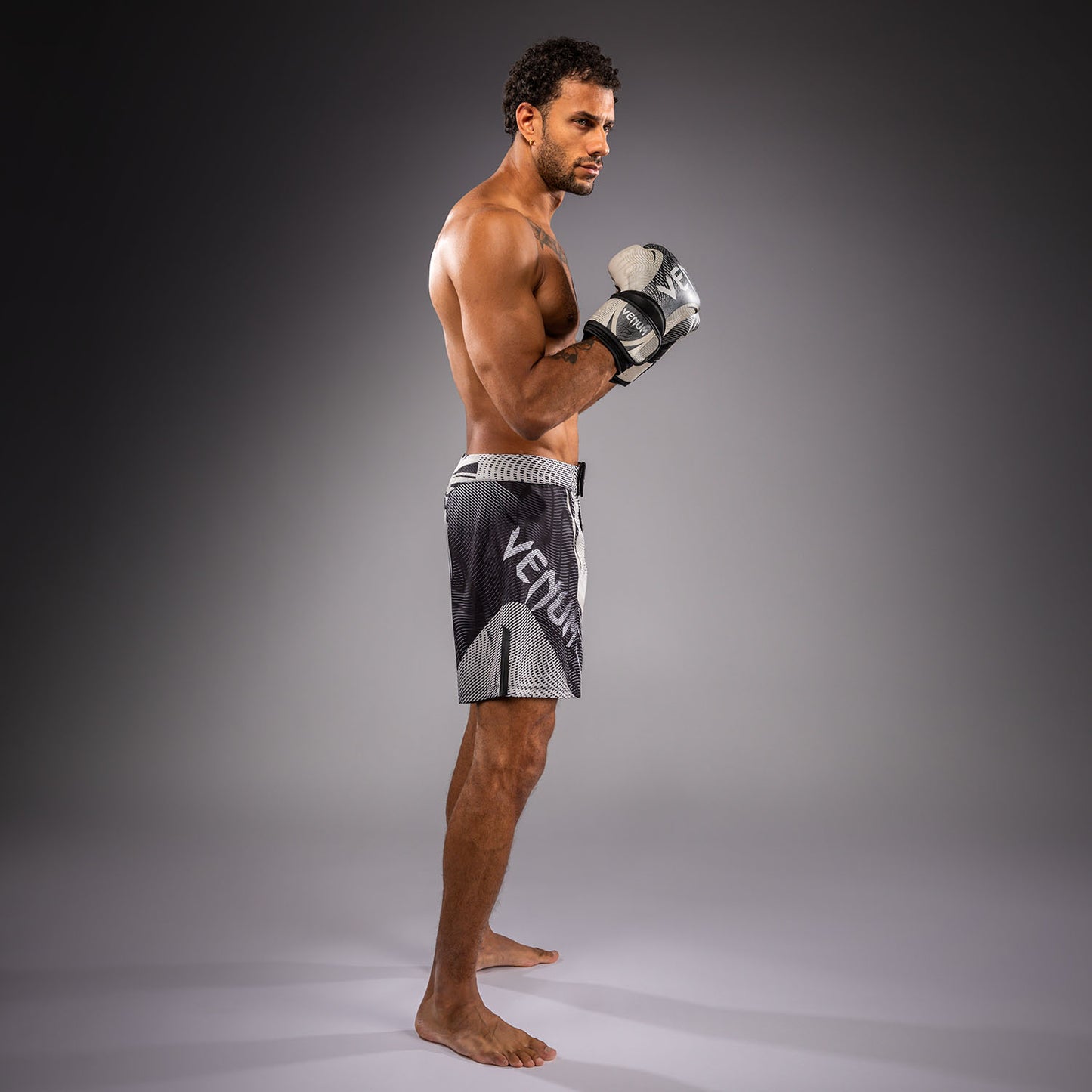 Venum Galactic 3.0 Pantaloncini da Combattimento - Bianco Sporco/Nero