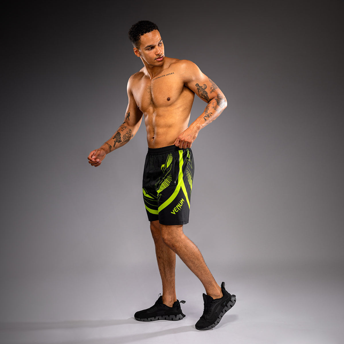 Venum Amazonia Reborn Pantaloncini da allenamento - Nero/Verde