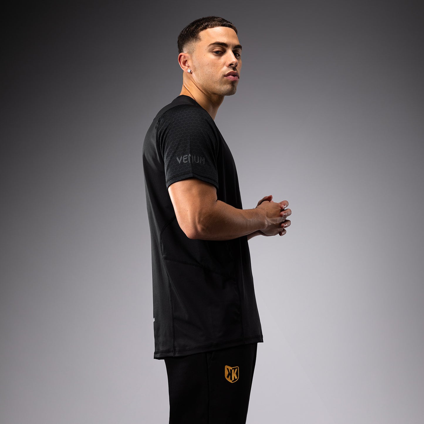 FK x Venum Hexagone MMA Maglietta Dry Tech - Nero/Oro